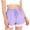 Purples, variant on Ruffle Shorts Girls Elastic High Waisted Summer Short with Floral Lace Patterned Hem Casual Travel Vacation Beach Shorts with Pockets 7-8 Years