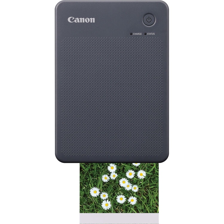 Canon SELPHY QX20 Wireless Compact Photo Printer Dark Gray (6752C001) Portable Mobile Printer with Borderless Printing Bundle with Wall Plug and Cleaning Kit
