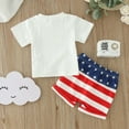 thumbnail image 7 of WUANDIXFA 4th of July Outfits for Toddler Boys 4th Of July Baby Boy Outfits Short Sleeve T-shirt Tops Short 2Pcs Toddler Independence Day Summer Clothes Set White,2-3 Years, 7 of 7