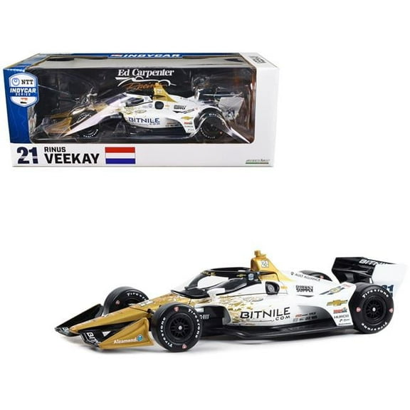 Dallara IndyCar #21 Rinus VeeKay "Bitnile" Ed Carpenter Racing "NTT IndyCar Series" (2023) 1/18 Diecast Model Car by Greenlight
