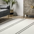 thumbnail image 3 of Rugs USA Elowen Double Striped Wool Area Rug, 8' 6" x 11' 6", Elowen Ivory, 3 of 9