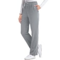 thumbnail image 1 of Pantalones de punto de algodón con cordón y cintura elástica para mujer, cómodos, color gris, talla pequeña, 1 of 3