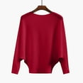 thumbnail image 2 of AOOCHASLIY Sweaters Fall Clearance Women's Fashion Long Sleeves Round Neck Loose Pullover Tops Blouse Knitted Sweater, 2 of 5