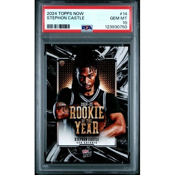 Graded 2024 Topps Now Stephon Castle #14 Rookie RC Basketball Card PSA 10 Gem Mint