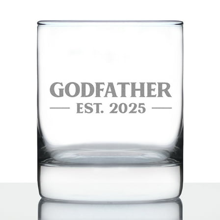 Bevvee Whiskey Rocks Glass 10.25 oz Bold 2025 Godfather Gifts for Whiskey Enthusiasts Glassware & Drinkware
