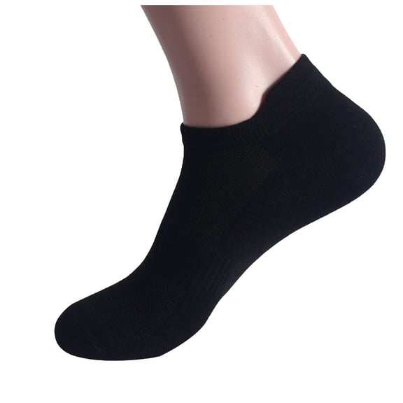 Fgnfyis Mens Socks and Womens Socks Summer Sports Leisure Solid Color Breathable Sweat Absorbent Thin Black