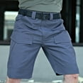 thumbnail image 6 of Lovskoo 2024 Men's Cargo Shorts Solid Color Hiking Shorts Quick Dry Work Shorts Casual with Multi-Pockets No Belt Gray M, 6 of 9