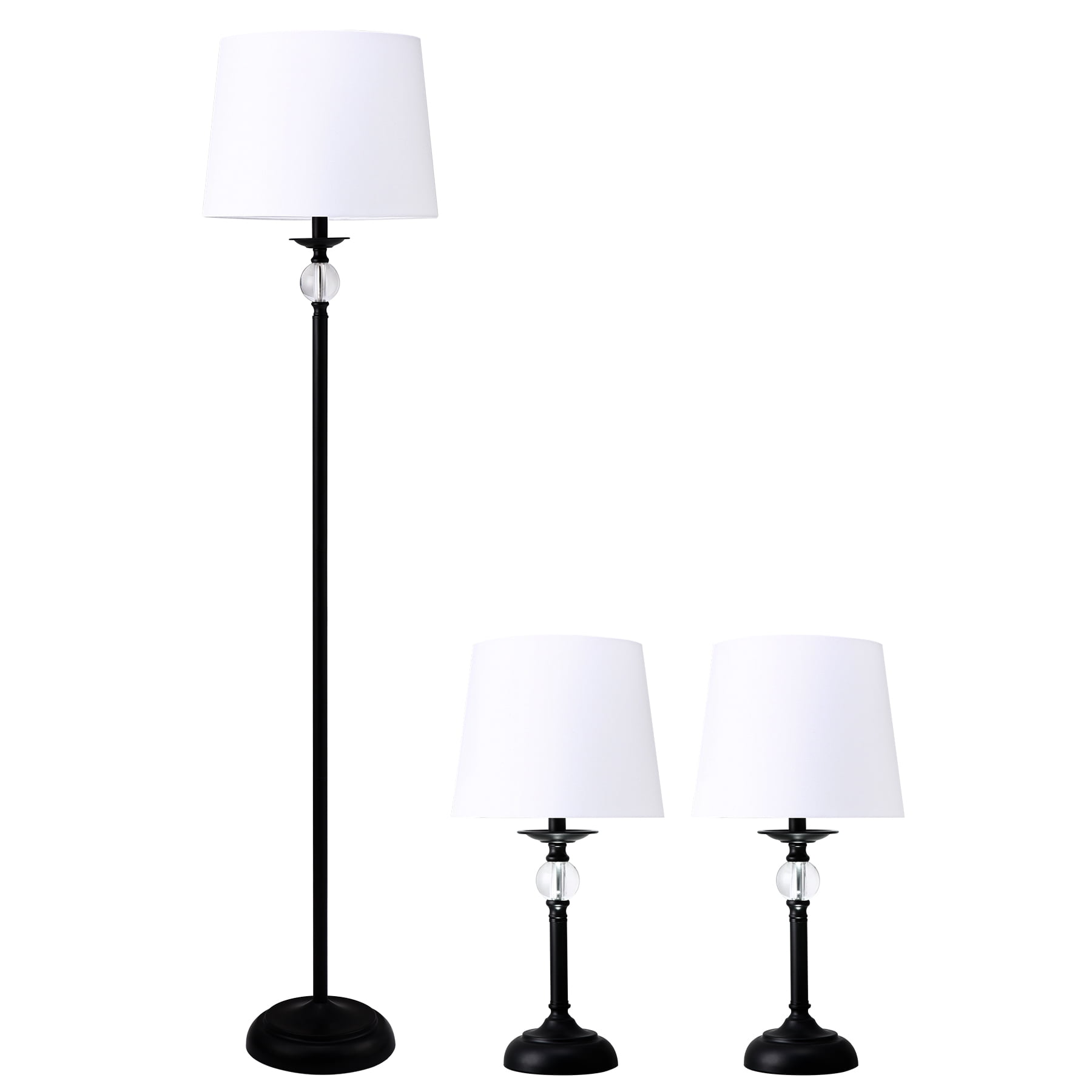 Modern Floor Lamp and 2 Table Lamps, 100W 57 inch Standing Lamp and 60W ...
