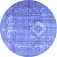 thumbnail image 1 of Ahgly Company Machine Washable Indoor Round Persian Blue Traditional Area Rugs, 4' Round, 1 of 4