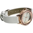 thumbnail image 4 of Blekon Collections Japanese Quartz Women's 37mm Case Cut-Crystal Bezel Sparky Leather Band Watch, 4 of 5