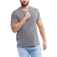 thumbnail image 4 of X RAY JEANS Mens Basic Henley Neck Short Sleeve T-Shirt, Charcoal, 3XL, 4 of 7