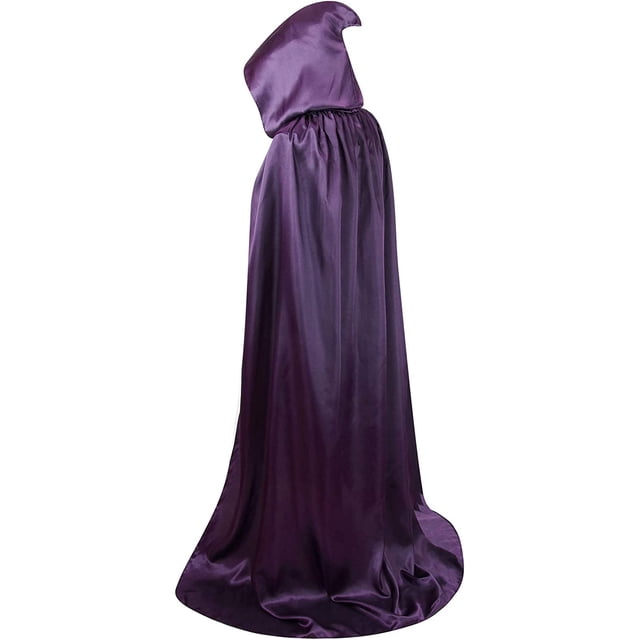 GRAJTCIN Capa con capucha unisex para adultos, longitud completa, disfraz de Halloween, Navidad, fiesta, tamaño de 43 a 67 pulgadas