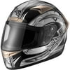 GLX DOT Tribal Full Face Motorcycle Helmet, Silver, XXXL