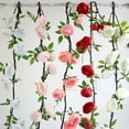thumbnail image 5 of Efavormart 6 ft Blush Silk Peony Garland with Bendable Wire Vines Artificial Flower Garlands with Leaves for Wedding Decoration, 5 of 11