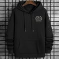 thumbnail image 3 of Big and Tall Men Hoodie Plus Size Hooded Sweatshirt Fleece Pullover L H2 5KPC G05, 3 of 8