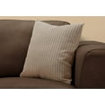 thumbnail image 3 of Monarch Specialties Pillows, 18 X 18 Square, Insert Included, Decorative Throw, Accent, Sofa, Couch, Bedroom, Polyester, Hypoallergenic, Brown, Modern, 3 of 3