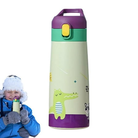 

Tohuu Cute Insulated Water Bottle with Straw Stainless Steel Water Bottle with Straw Lid Double Wall Vacuum Sweat Leak-Proof Pattern Water Bottle for School top sale