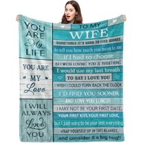 Wife Birthday Gift Ideas Blanket 50''''x60'''', Birthday Gifts for Wife from Husband, Wedding Anniversary Best Gifts for Wife, Christmas Romantic Gifts for Her, for Wife from Husband