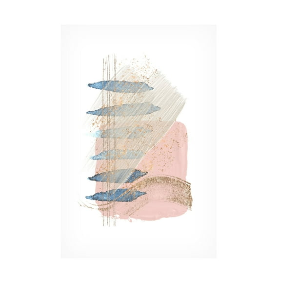 Trademark Fine Art Sally Ann Moss Soft Pink Blue 1 Canvas Wall Art