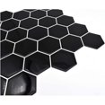 thumbnail image 3 of 5 piezas de papel tapiz de azulejos de imitación de material PET, pegatinas de pared estereoscópicas 3D, papel tapiz autoadhesivo impermeable para cocina y baño (blanco y negro) brillar Electrónica, 3 of 5