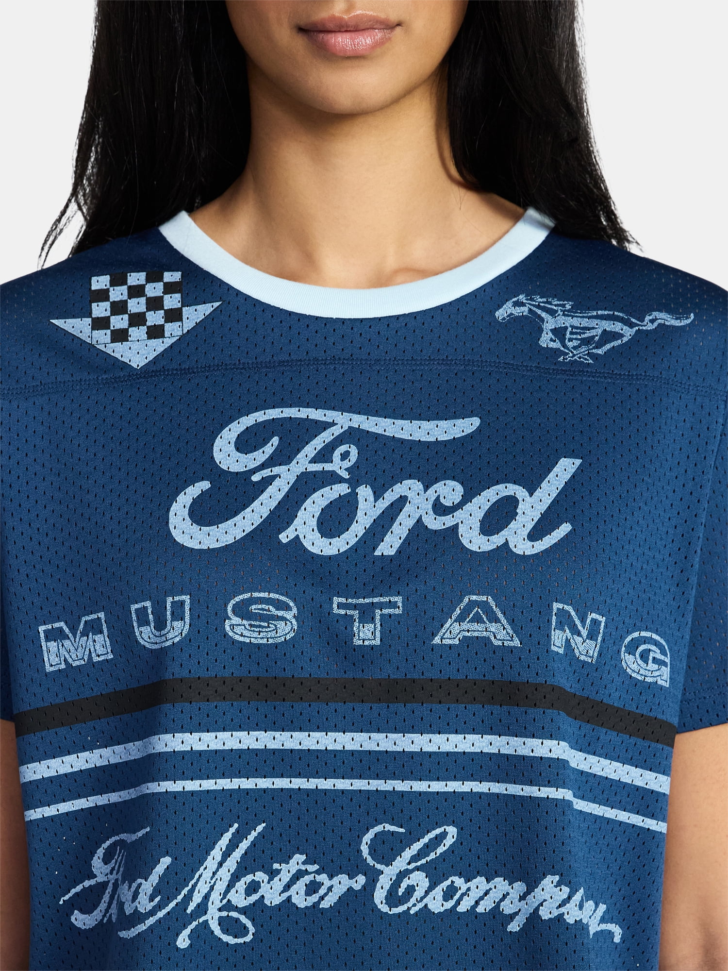 Ford Mustang Women's Graphic Jersey with Short Sleeves, Sizes XXS-XXL