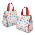 thumbnail image 2 of Colorful Dog Paw Footprint Insulated Lunch Bag for Women & Adults,Large Portable Soft Cooler Lunch Bag,Thermal Food Storage Tote with Pearl Cotton,8.66L,8.75x5.75x9.5 Inch, 2 of 6