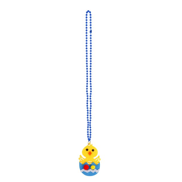SIfdSeng Easter Necklace Spring Family Reunion Photo Decorations Bunny Egg Party Electroplated Bead Chain