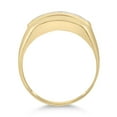 thumbnail image 2 of 10K Yellow Gold Mens Round Diamond 3-stone Ring 1/10 Cttw, Mens Size: 7-13, 2 of 4