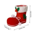 thumbnail image 2 of YUEVE Glass Food Storage Containers with Lids Christmas Candy Boots With Small Holiday Cnady Bag Christmas Tree Ornament Christmas Stocking Mini Santa Boots For Fireplace, 2 of 3