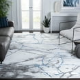 thumbnail image 2 of SAFAVIEH Craft Paul Abstract Area Rug, Ivory Grey/Blue, 6'7" x 6'7" Square, 2 of 12
