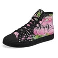 thumbnail image 7 of Breast Cancer Awareness Pumpkin High Top Canvas Shoes Sneakers Black Size 4.5, 7 of 7