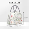 thumbnail image 2 of Japuie Wildflower Watercolor 2 Print Insulated Lunch Bag,Lunch Box for Women Men,Large Capacity Lunch Tote Bag,Lunch Container for Office Work Picnic Beach or Travel, 2 of 7
