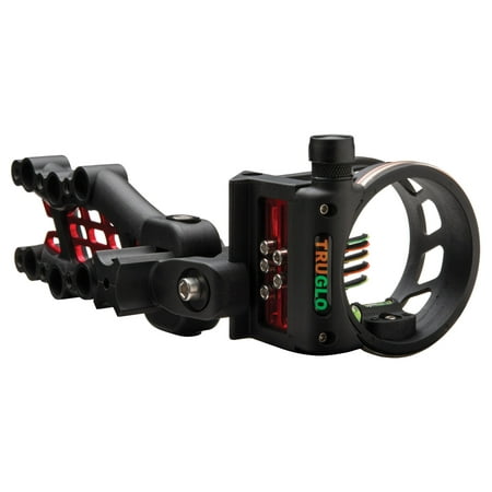 TruGlo Carbon Hybrid 5-Pin Bow Sight Black .019 Pins with Light - TG7415B
