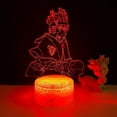 thumbnail image 2 of Luz nocturna LED 3D negra con tréboles que cambian de color, 2 of 5