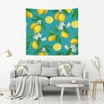 thumbnail image 6 of Lemon Blossoms Tapestry Wall Hanging Tapestries Happy Colorful Hippie Psychedelic Art Polyester Carpet Wall Decorative for Living Room Bedroom 80x60inch Home Decor Gifts, 6 of 7