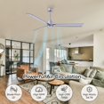 thumbnail image 3 of Matthews Fan Company AK-MWH-BN-56 Alessandra 56” Matte White Ceiling Fan with 3 Brushed Nickel Blades, Remote Control, Indoor/Outdoor Wet Rated, 3 of 6
