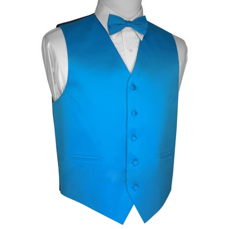 Belle Vest - Italian Design, Men's Tuxedo Vest, Bow-tie - Blue