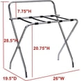 thumbnail image 2 of Davao Chrome Metal High-Back Folding Luggage Rack with Nylon Straps, 2 of 2