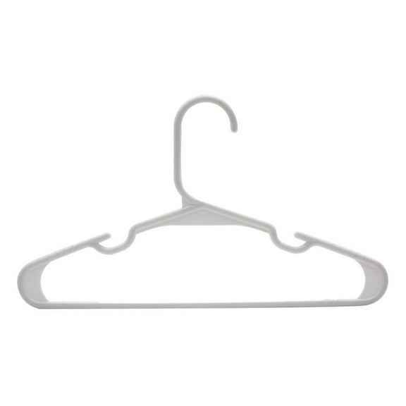SereneLife 20 Pack Plastic Kids Hangers – Non-Slip & Space-Saving for Infant, Toddler & Newborn Clothing, Durable Baby Hangers for Closets, Organizing Clothes (White)