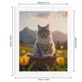 thumbnail image 2 of Paint By Numbers Kit for Adults Beginner - Cat Basket Mountain Tulips Sunset DIY Canvas Painting Kits for Adults, Frameless Paint By Number for Adults for Home Wall Decor 16x20 Inch, 2 of 7