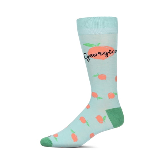 MeMoi Men's Georgia Bamboo Crew Socks - Mens - Male, 10-13, Aqua