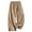 Khaki, variant on IDALL Linen Pants Women Wide Leg Pants Woman Women Summer Casual Elastic High Waist Loose Slit Cropped Pants With Pockets Lounge Pants Women Baggy Pants Beige L