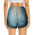 thumbnail image 4 of Vsdgher Winter Rabbit Print Women's Running Double Layer Shorts High Waisted with Pockets Elastic Yoga Workout Athletic Gym Sports, 4 of 8