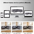 thumbnail image 3 of EUROCO 87" Sectional Sofa Free Combination Sectional Couch, 6-Seat L-Shaped Sofa Couch with 6 pillows, Storage Ottoman, and Ergonomic Armrests for Living Room,Apartment,G, 3 of 9