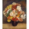 thumbnail image 3 of Pierre-Auguste Renoir 20x23 Black Modern Framed Museum Art Print Titled - Bouquet of Chrysanthemums (1881), 3 of 5