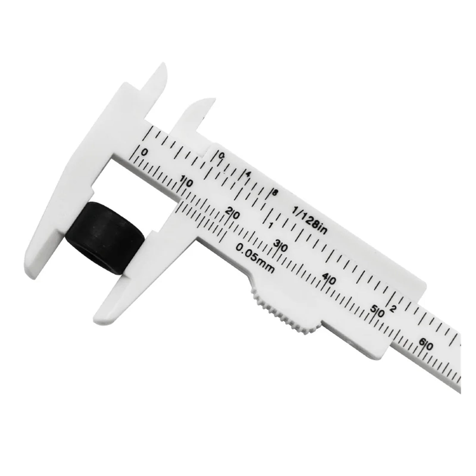 1PC 0-80mm Double Rule Scale Plastic Vernier Caliper Student Dial Gauge Micrometer Measuring Ruler Inside Diameter Depth Meter ,Precision Measuring
