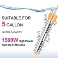 thumbnail image 3 of Calentador de agua eléctrico, puede calentar 5 galones de agua en minutos, se usa en baldes, bañeras, piscinas inflables para niños, camping, enchufe de la UE, 3 of 5