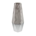 thumbnail image 6 of DecMode 18" Faux Marble Gray Ceramic Vase with Silver Base, 6 of 8