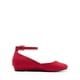 thumbnail image 2 of Flats para mujer DREAM PAIRS Revona en gamuza roja con correa al tobillo, 2 of 6