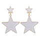thumbnail image 5 of Guardurnaity 2 uds pendientes de gota de estrella de doble abalorio joyería para mujer colgante de moda accesorios de declaración colgantes Blanco 2piezas, 5 of 6